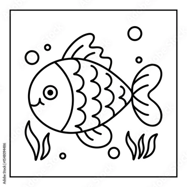 Obraz summer coloring pages vector illustration