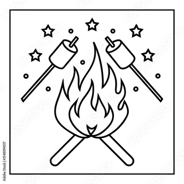 Obraz summer coloring pages vector illustration