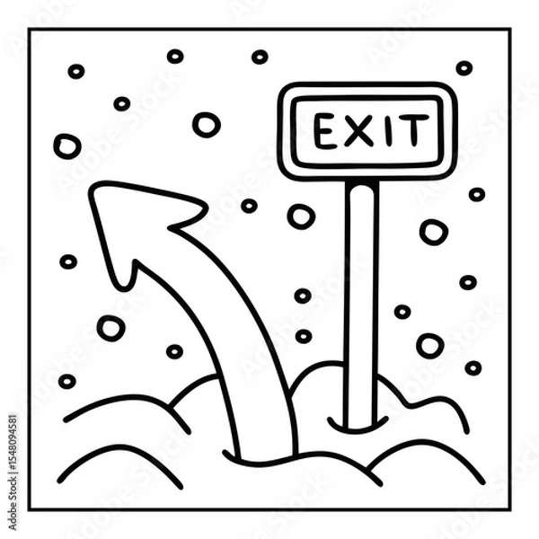 Obraz summer coloring pages vector illustration