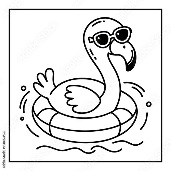 Obraz summer coloring pages vector illustration