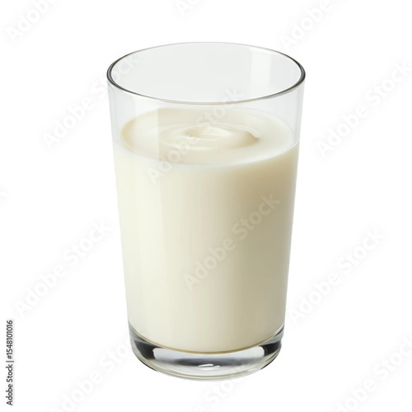 Fototapeta Glass of Creamy Milk, Close up Studio Shot
