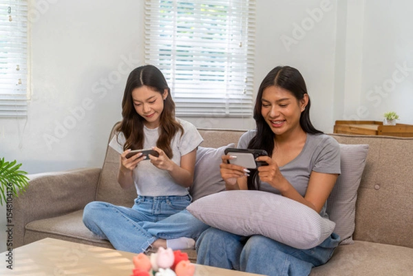 Obraz Two friends live together in a house.