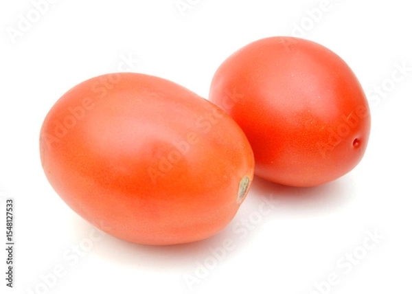Obraz Plum tomatoes on white background 