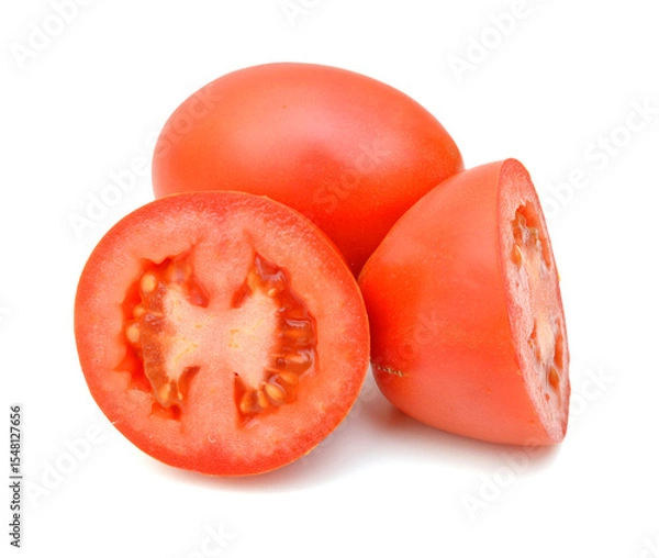 Obraz Plum tomatoes on white background 
