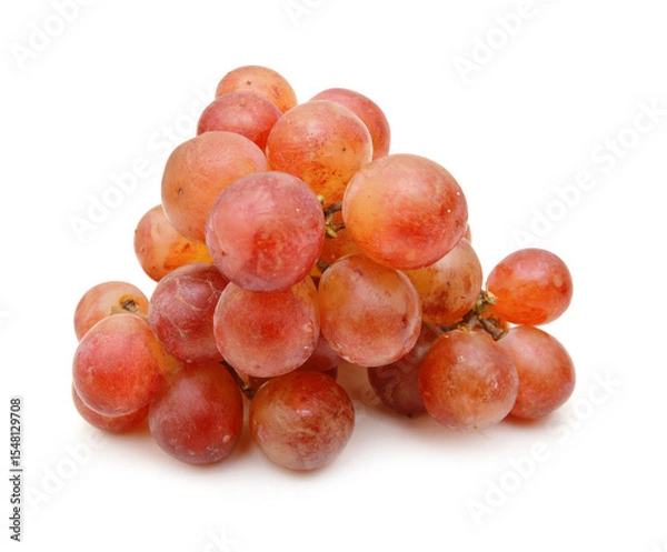 Obraz Bunch of red grapes Isolated on white background.