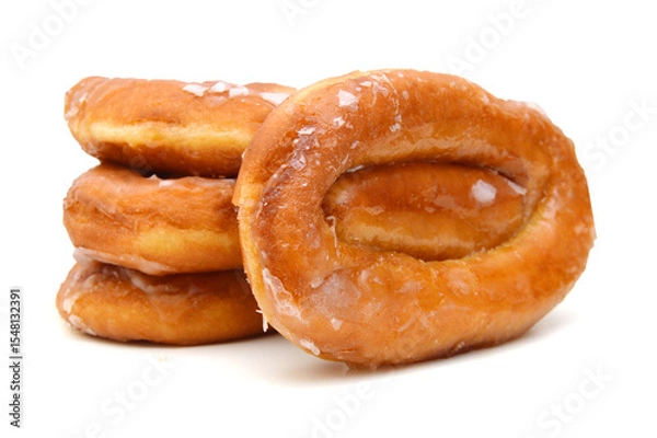 Obraz Sugary donut isolated on a white background