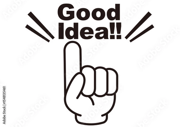 Fototapeta アイデア,ひらめき,思いつく,発見,なるほど,発明,明るい,名案,アイコン,発想,マーク,ヒント,気づき,シンプル,ポイント,理解する,分かった,イラスト,素材,解決,デザイン,カット