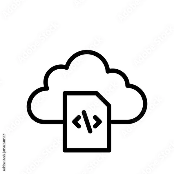 Fototapeta cloud computing icon isolated on transparent background