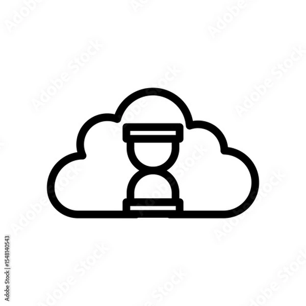Fototapeta cloud computing icon isolated on transparent background