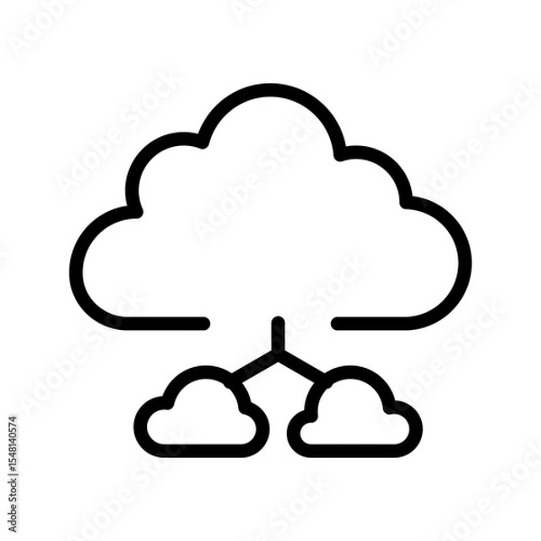 Fototapeta cloud computing icon isolated on transparent background