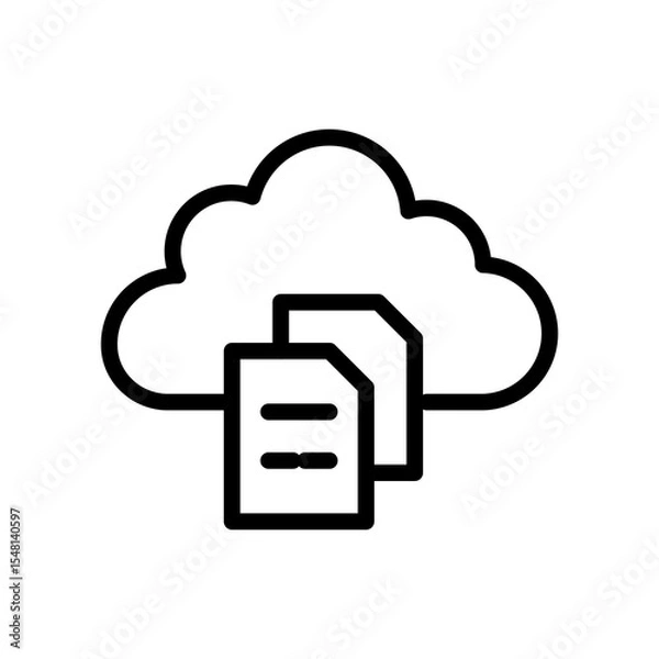 Fototapeta cloud computing icon isolated on transparent background