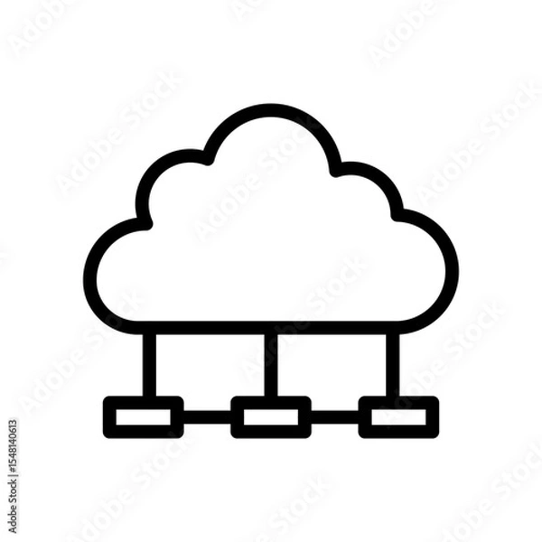 Fototapeta cloud computing icon isolated on transparent background