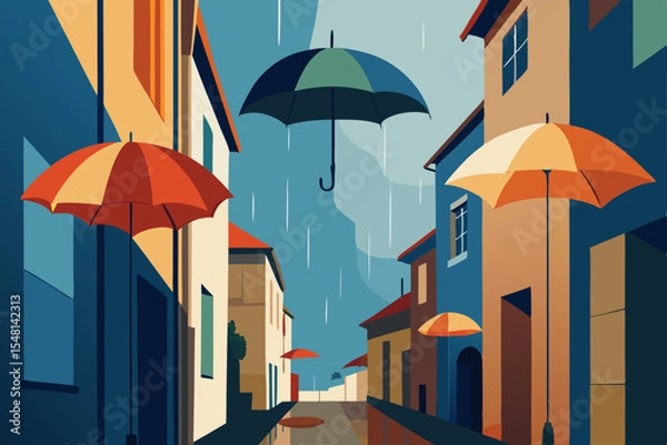 Obraz umbrella in the rain