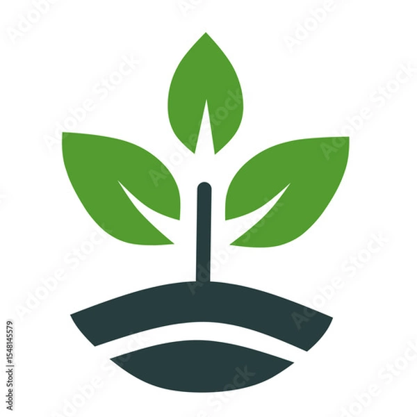 Obraz Agriculture logo design. Set of icon. Agronomy logo with plants on a fields on white background. Vector illustration.