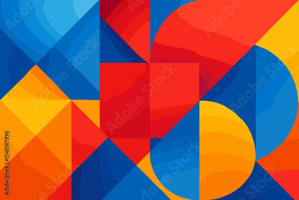 Fototapeta Vibrant Geometric Abstract Art Colorful Shapes and Forms