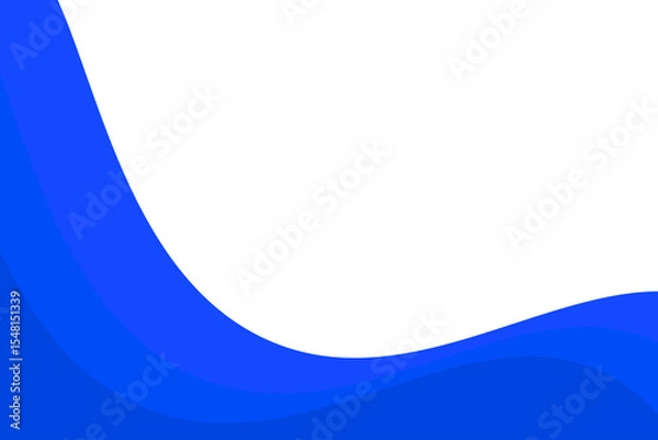 Fototapeta Abstract blue wave design element against a black background, ideal for presentations, websites, or digital projects needing a modern, dynamic feel.