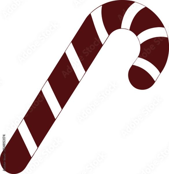Obraz candy cane or blue candy cane vector illustration design.
