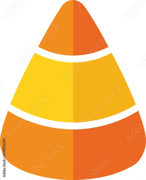 Obraz candy for halloween or candy corn decorative element vector illustration design