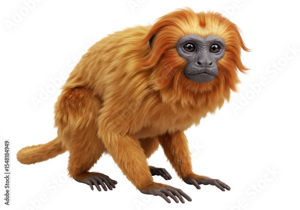 Obraz Isolated Golden Lion Tamarin Monkey