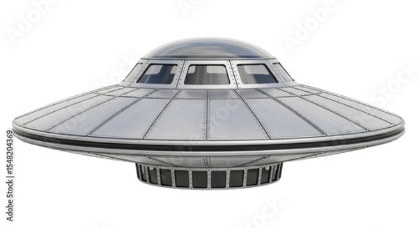 Fototapeta Isolated Silver UFO