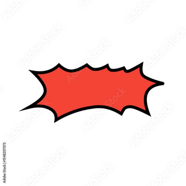 Obraz Manga speech bubble. Comic text frame with pop art halftone dotted effect. Balloon chat shape for dialog. Vector cloud for shock shout and scream action messages. Irregular cartoon decoration