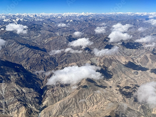 Obraz Himalayan ranges from high above in India