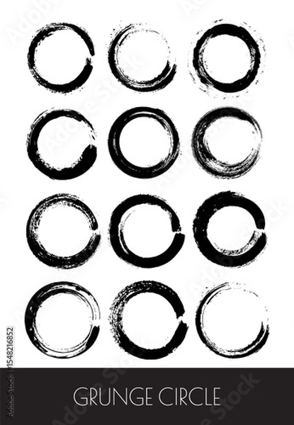 Obraz Modern black grunge brush stroke