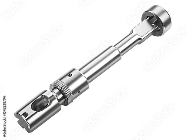 Fototapeta Precision metal tool component isolated on white background .png