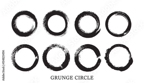 Obraz Black grunge circles