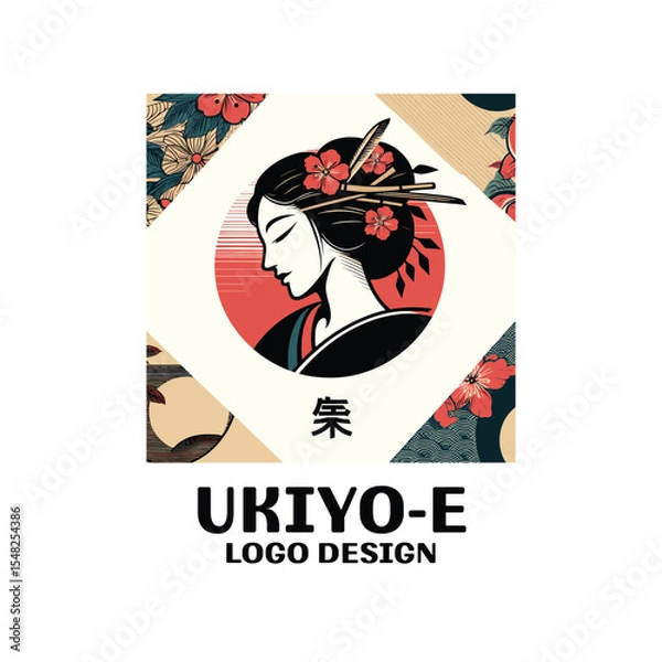 Fototapeta Ukiyo-E Vector Logo Design