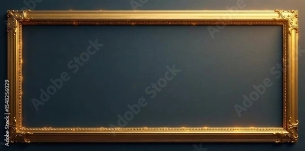 Fototapeta Soft, rounded corners on square golden frames, elegant design , template, elegant, vintage