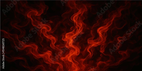 Fototapeta Abstract red and yellow smoke and flame patterns create a dark, fiery background with a burning motion design (15)
