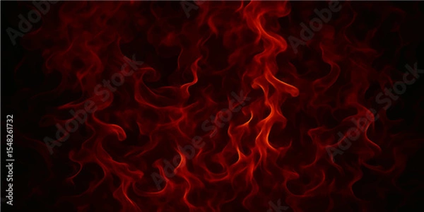 Fototapeta Abstract red and yellow smoke and flame patterns create a dark, fiery background with a burning motion design (14)