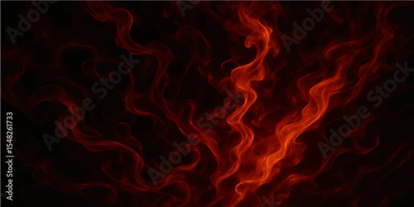 Fototapeta Abstract red and yellow smoke and flame patterns create a dark, fiery background with a burning motion design (1)