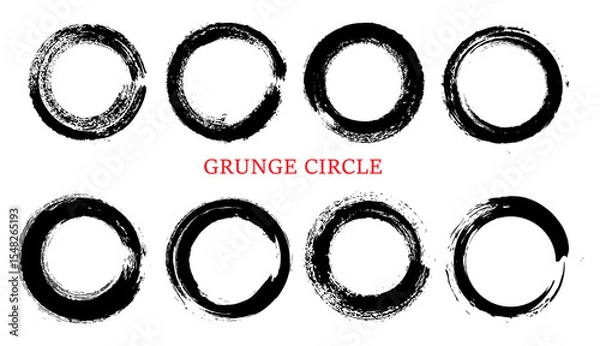 Obraz Set of rounded grunge