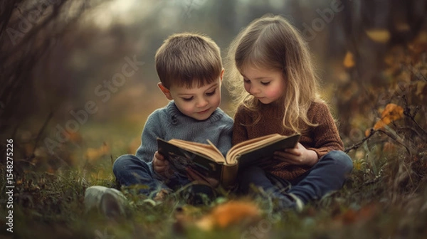 Fototapeta Spend time with children - play, read, or do creative activities.