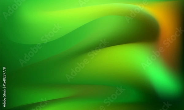 Fototapeta Dark green gradient background. Forest green nature bg.