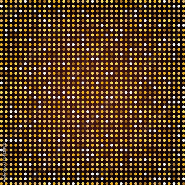 Fototapeta Abstract shiny gold dotted texture. Stylish halftone