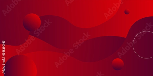 Obraz Abstract red background. Fluid shapes composition. Vector illustration