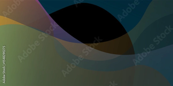 Obraz Blue, yellow, pink abstract fluid background. Vector illustration