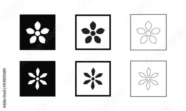Obraz flowers flat icon vector. vector flat modern flowers. flat flowers symbol vector