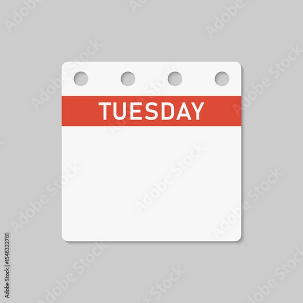 Obraz Icon page calendar day week Tuesday, empty space