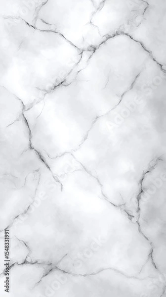 Obraz Smooth white marble surface with delicate gray veining creates a sophisticated backdrop. Clean and minimalist setting suitable for interior design, architecture, and luxury brands