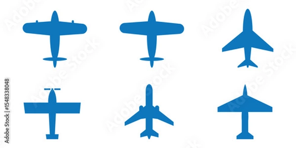 Obraz Plane icon set. Airplane icon vector. Flight transport symbol. Travel illustration. Holiday symbol