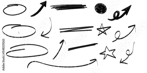 Obraz Hand drawn design elements set
