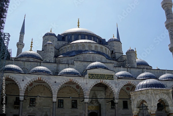 Obraz close up of sultan ahmet mosque in istanbul