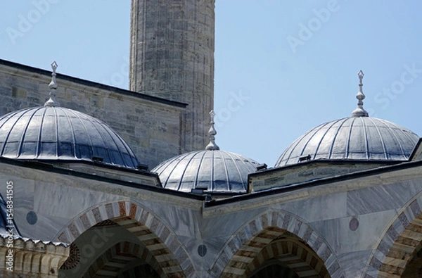 Obraz close up of sultan ahmet mosque in istanbul