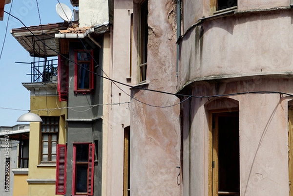 Obraz  Colorful houses in Balat in istanbul