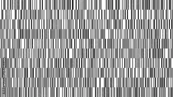 Fototapeta A detailed arrangement of vertical black and white lines creates a striking pattern that captivates the viewer's attention, showcasing artistic flair and precision.