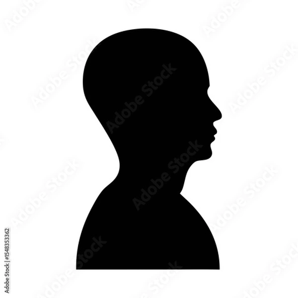 Fototapeta Discover the perfect head silhouette vector graphic for your design projects and artwork needs